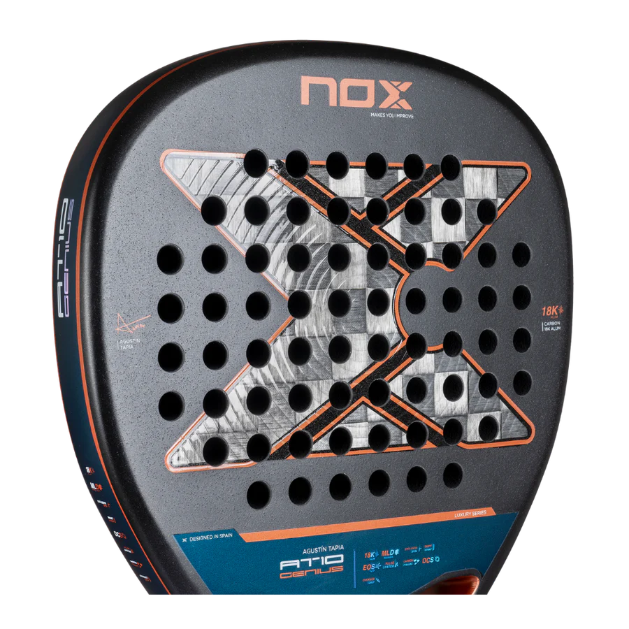 NOX AT10 Genius Attack 18K Alum By Agustín Tapia 2025 Padelracket