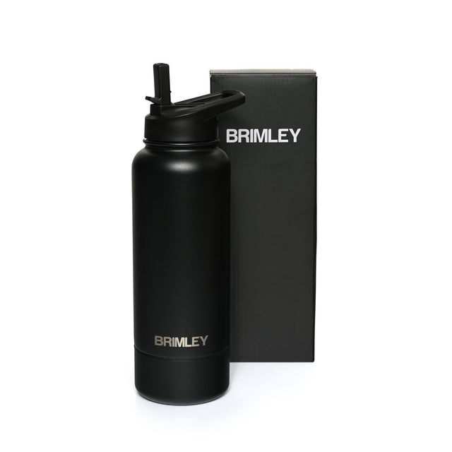 Brimley Waterfles 1 liter (zwart)