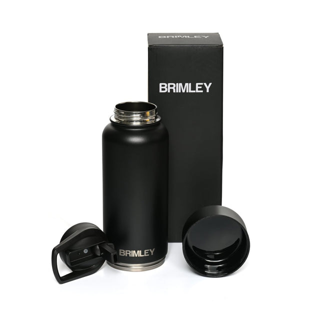 Brimley Waterfles 1 liter (zwart)
