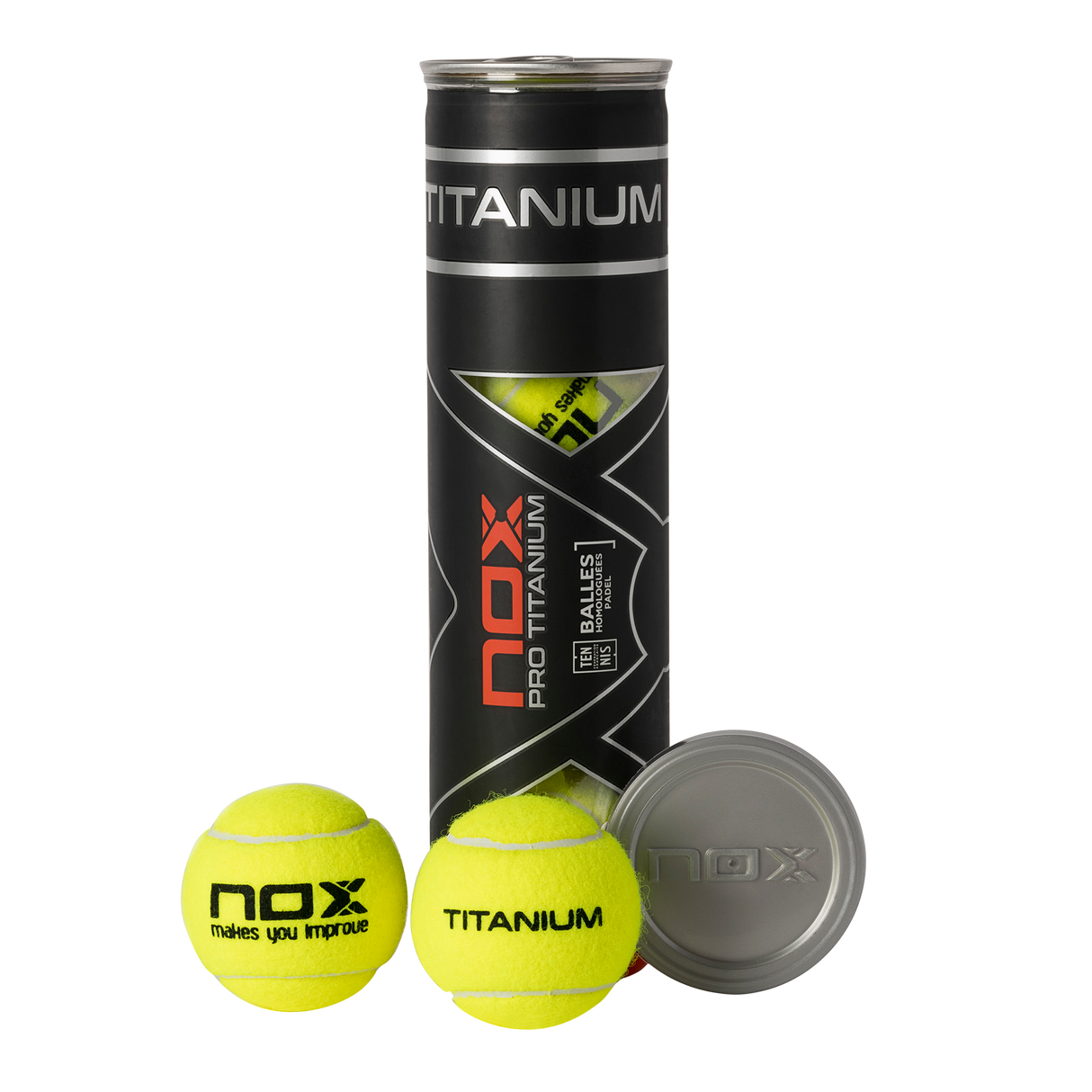 NOX Pro Titanium 4 st. padelballen