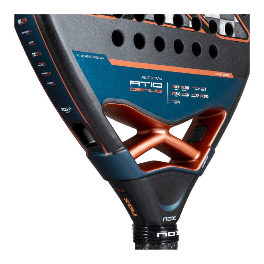 NOX AT10 Genius Attack 18K Alum By Agustín Tapia 2025 Padelracket